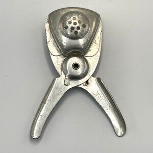 Vintage Vaughan Juicer Squeezer Lime Lemon Stainless Steel USA Kitchen Barware